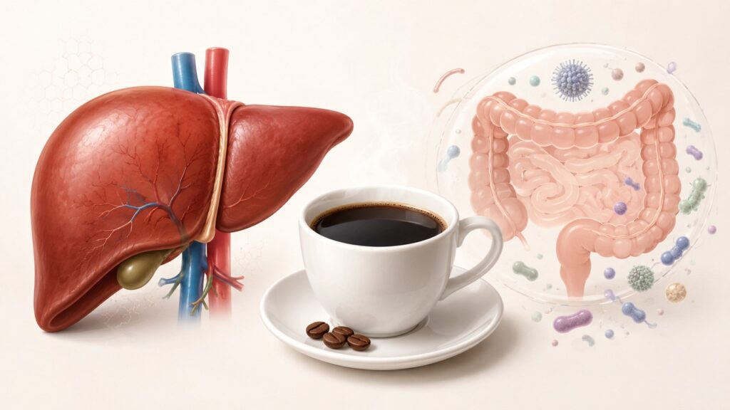 Estudo avaliou café sem açúcar, microbiota intestinal e risco metabólico.