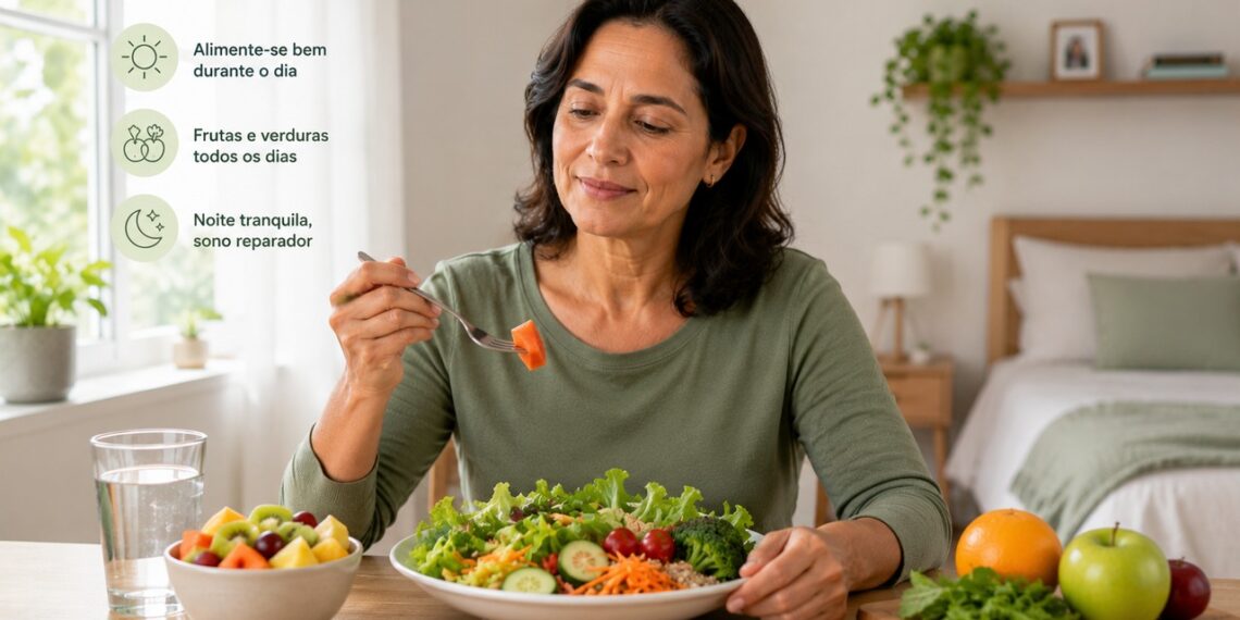 Frutas e verduras durante o dia podem estar associadas a um sono mais contínuo.