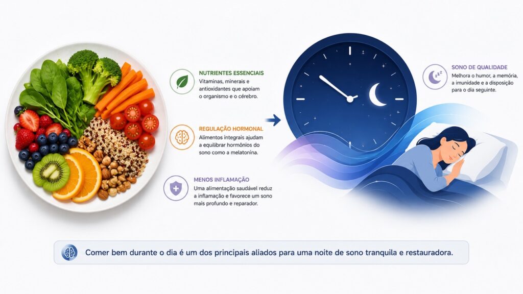 A alimentação diurna pode se relacionar à qualidade do sono à noite.