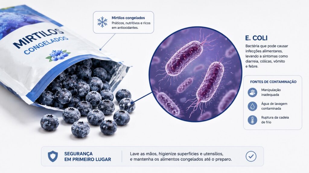 O congelamento conserva o alimento, mas não elimina todos os microrganismos.