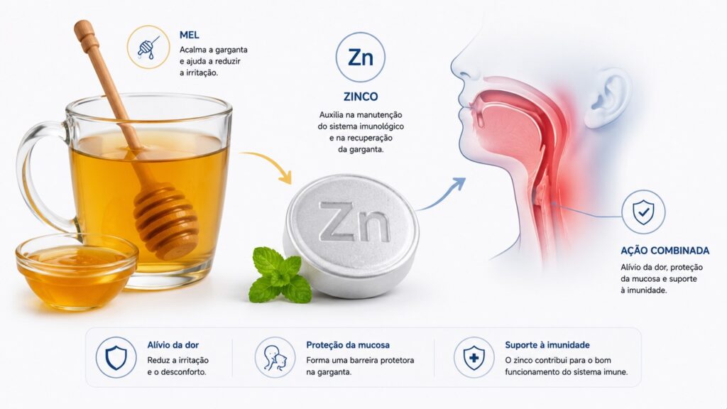 Mel e zinco têm evidências diferentes para sintomas de resfriado.