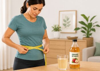 O vinagre de maçã pode ter efeito complementar no controle do peso e da cintura.
