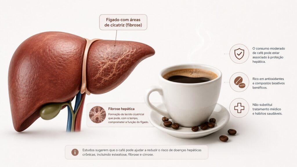 A fibrose hepática indica cicatrização do fígado e pode marcar maior gravidade da esteatose.