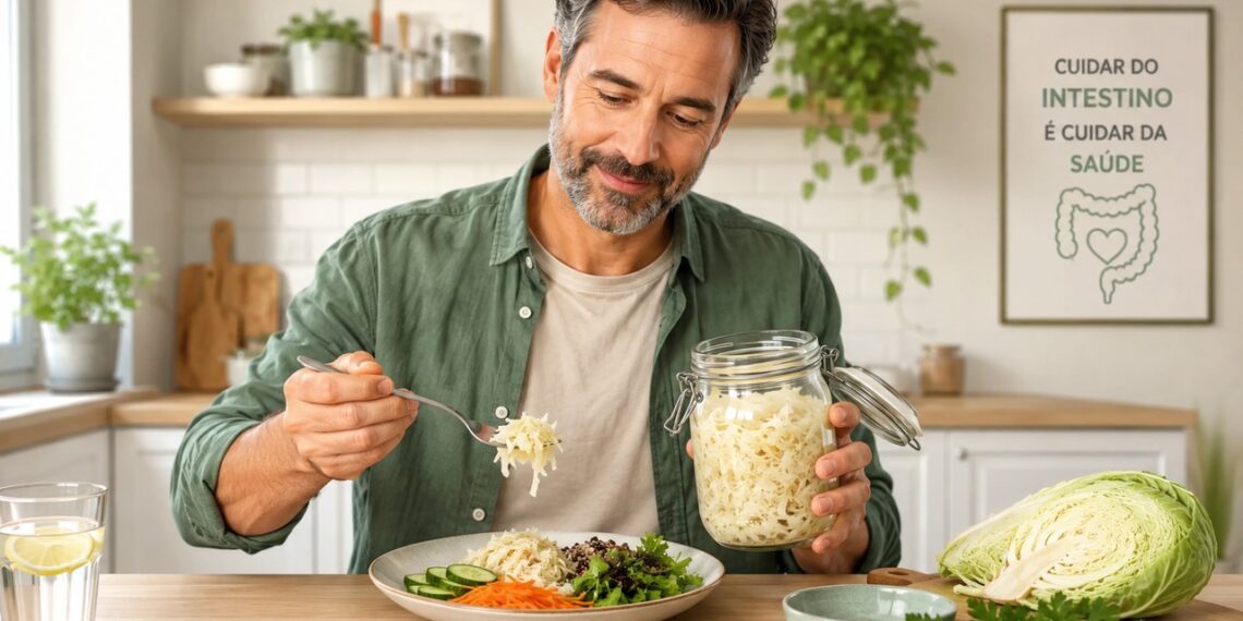 Repolho fermentado é estudado por sua relação com a barreira intestinal.
