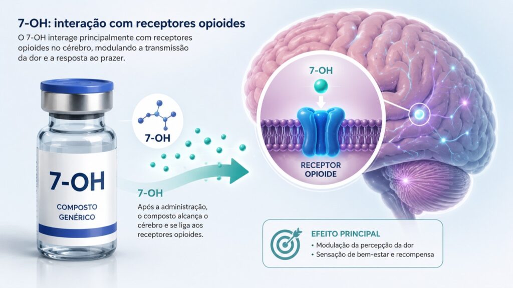 O 7-OH pode agir em receptores opioides e trazer risco de dependência e abstinência.