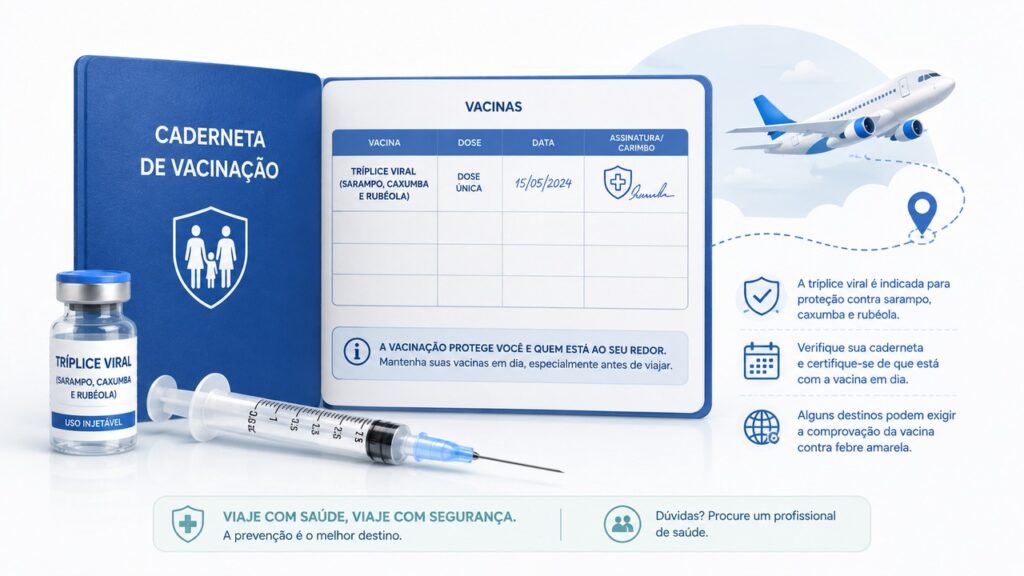 A vacina contra sarampo ajuda a reduzir o risco de casos importados em viagens.
