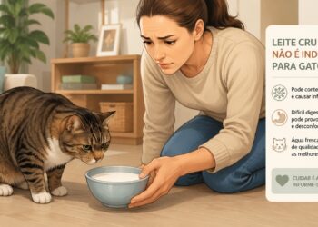 Leite cru e alimentos crus podem aumentar o risco de gripe aviária em gatos.
