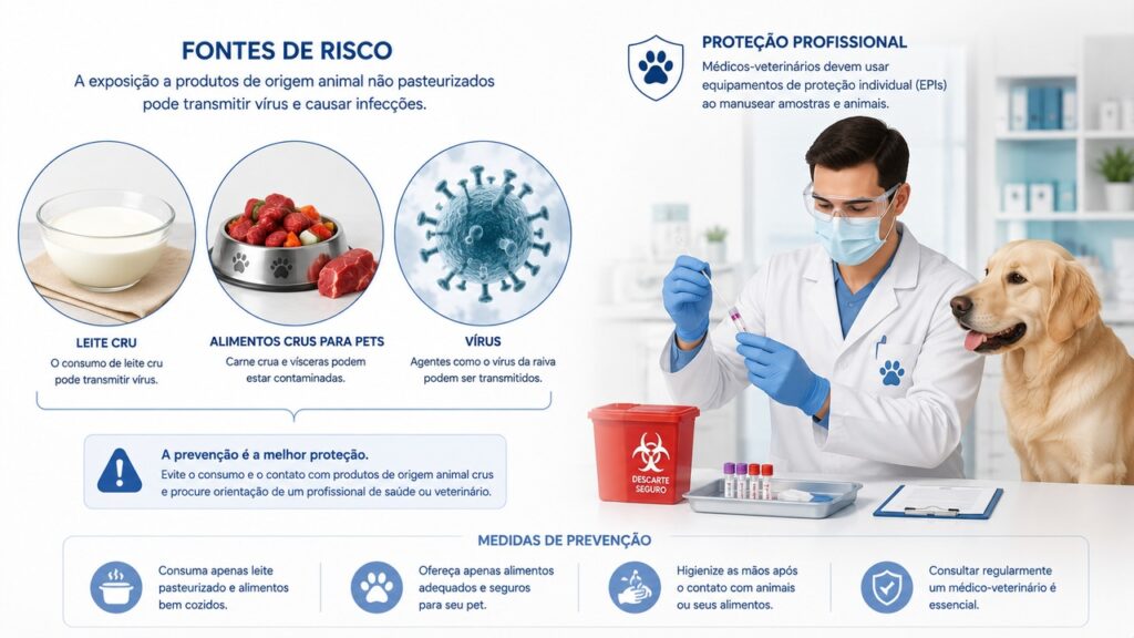 Evitar produtos animais crus ajuda a reduzir o risco de exposição ao H5N1 em pets.