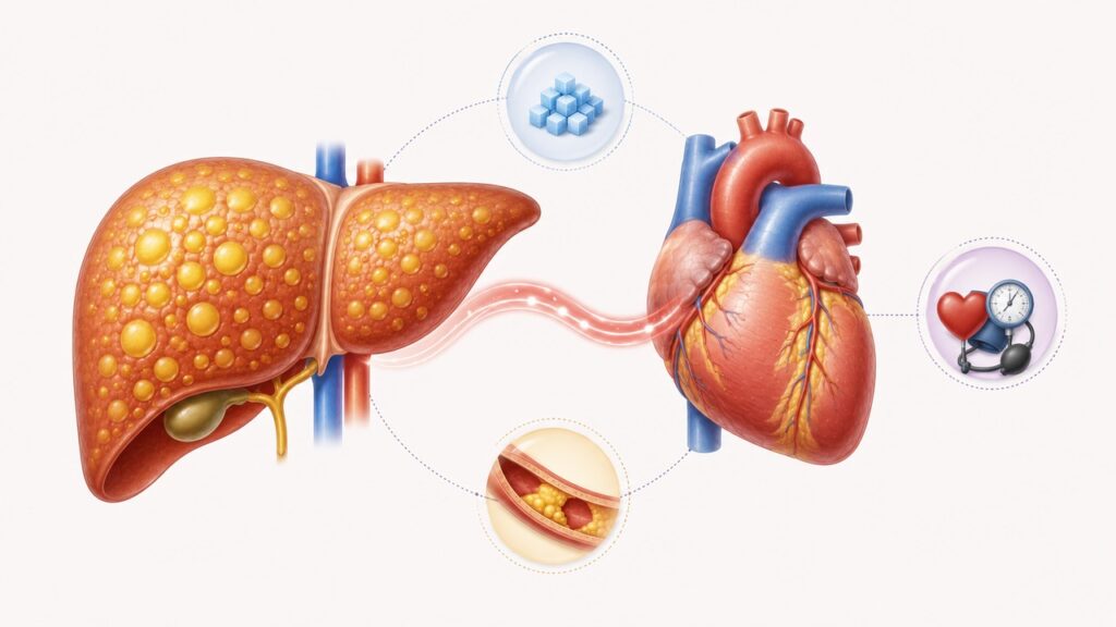 Alterações metabólicas ligam a gordura no fígado ao risco cardiovascular.