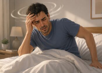 Tontura ao virar na cama pode indicar vertigem posicional.