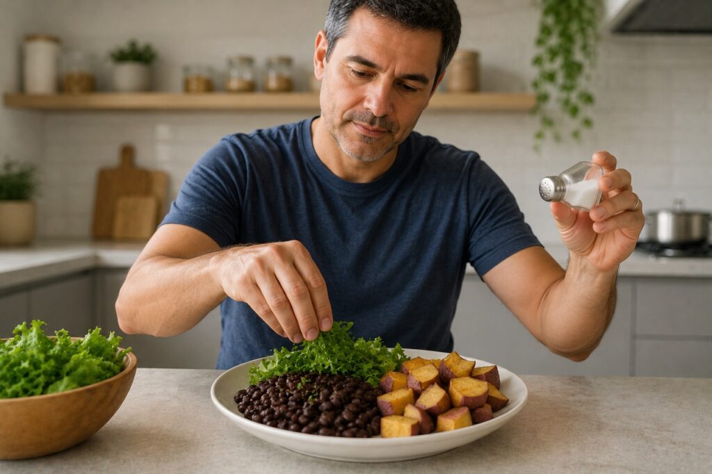 Alimentos ricos em potássio ajudam a equilibrar a dieta e apoiar o controle da pressão.