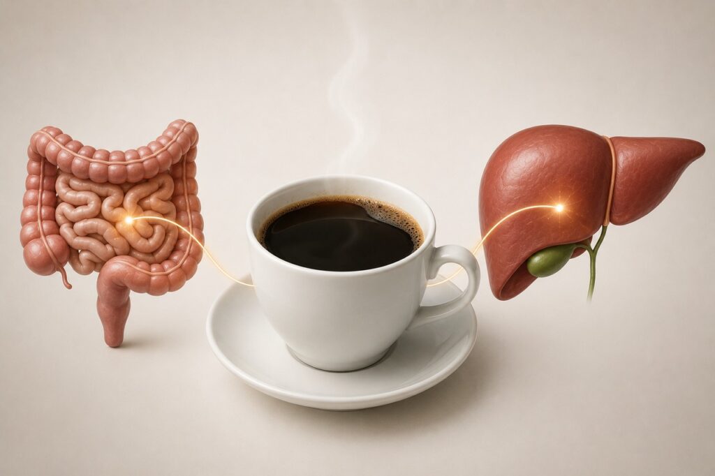 A relação entre café, microbiota e fígado ainda é investigada, mas o preparo sem açúcar ganhou destaque.