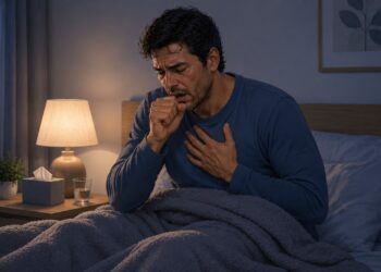 Tosse seca de madrugada pode indicar asma mal controlada no inverno.