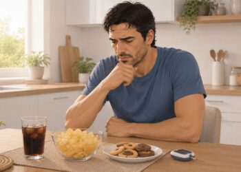 O consumo frequente de ultraprocessados pode pesar no risco de diabetes tipo 2.