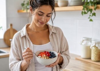 Alimentos fermentados e fibras podem apoiar o equilíbrio da microbiota intestinal.