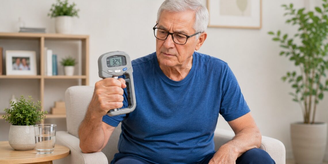 A força de aperto da mão pode refletir perda muscular e funcionalidade no envelhecimento.