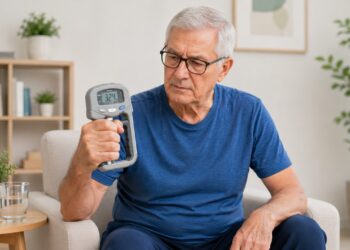 A força de aperto da mão pode refletir perda muscular e funcionalidade no envelhecimento.