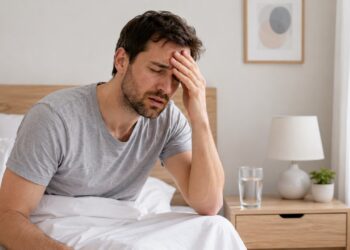 Boca seca e dor de cabeça ao acordar podem ser sinais de apneia do sono.