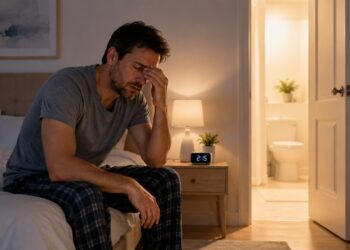 Levantar várias vezes para urinar à noite pode estar ligado à apneia do sono.