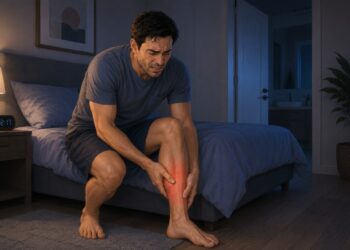 Cãibras noturnas frequentes podem atrapalhar o sono e merecem investigação quando se repetem.