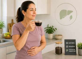 Café sem açúcar pode fazer parte da rotina de quem cuida do fígado, mas não substitui tratamento.