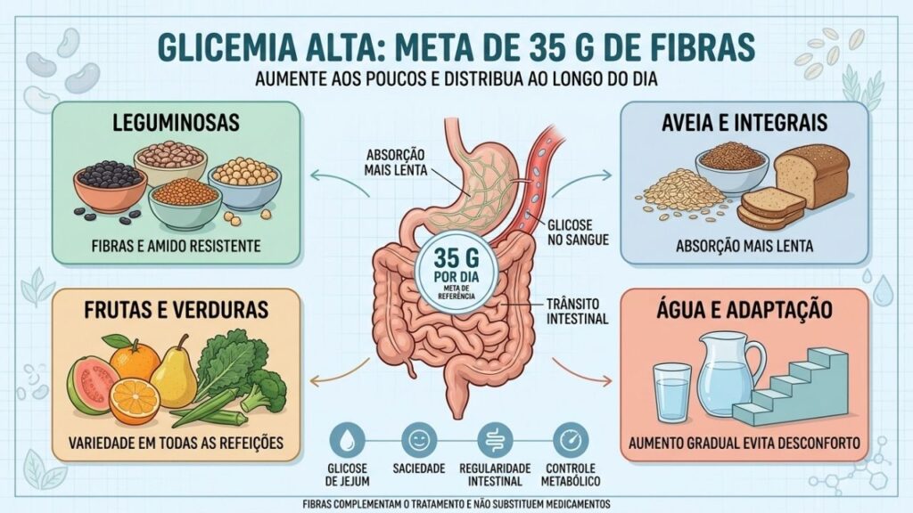 Quatro estratégias ajudam a alcançar 35 gramas de fibras com segurança.