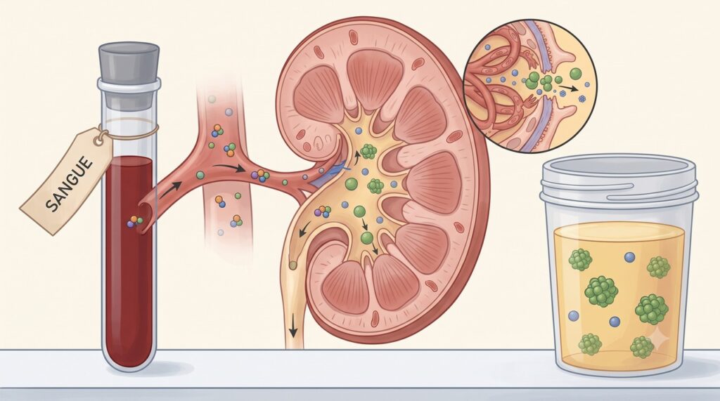 eGFR e UACR mostram aspectos diferentes da função e da lesão renal.