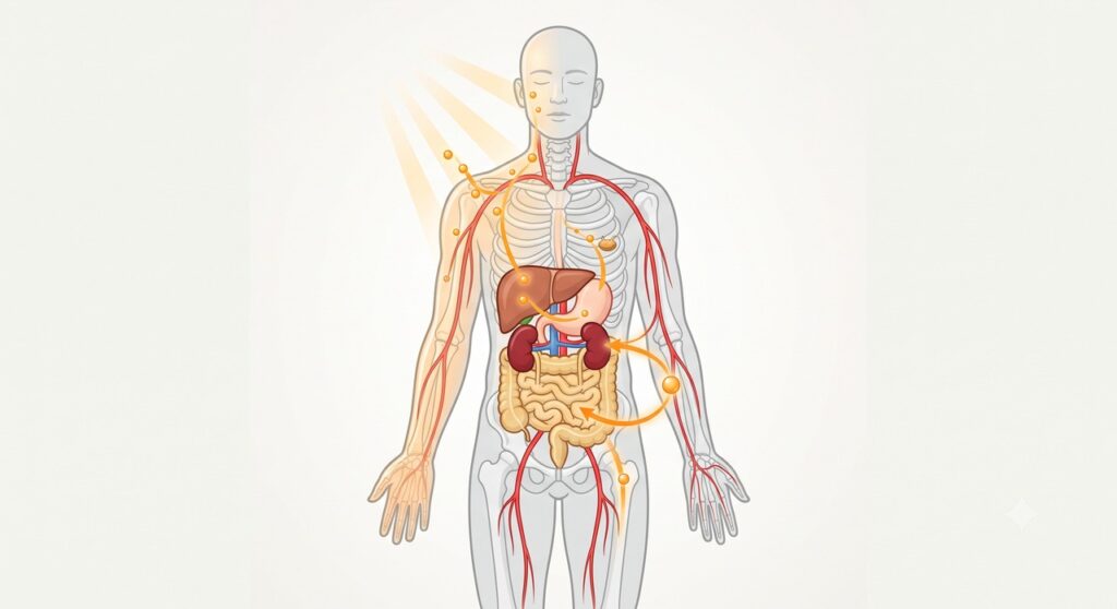 A vitamina D precisa ser absorvida e ativada pelo corpo antes de cumprir suas funções.