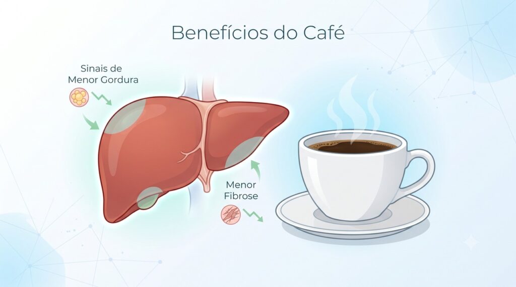 A revisão reuniu evidências sobre café, esteatose hepática e fibrose no fígado.