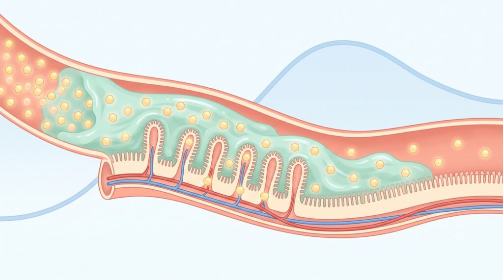 O gel formado pelo psyllium reduz a velocidade de absorção dos carboidratos no intestino.