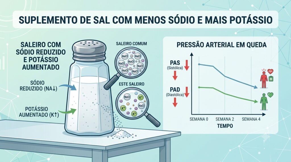 O estudo estimou que o aumento do potássio explicou a maior parte da queda da pressão.
