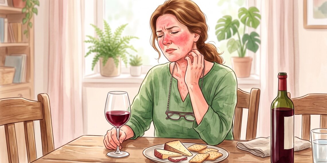 Vinho, queijos curados e embutidos podem desencadear sintomas semelhantes aos de uma alergia.