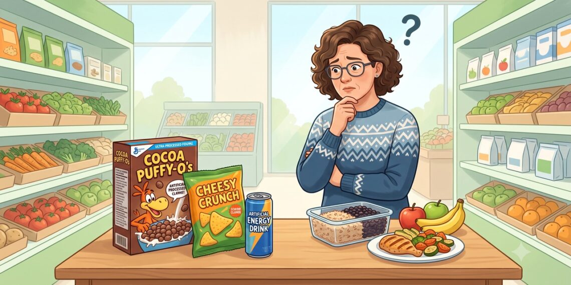 Um padrão alimentar rico em ultraprocessados pode aumentar o risco de diabetes tipo 2.