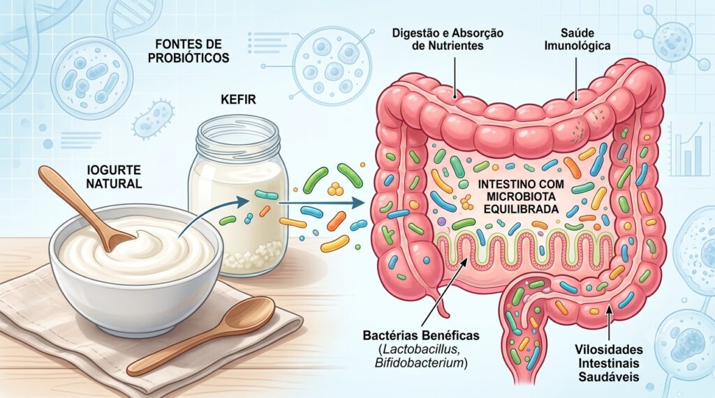 Fermentados lácteos podem influenciar sintomas digestivos e marcadores ligados à microbiota.