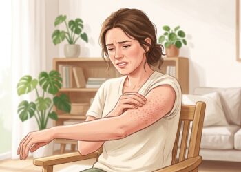Bolinhas ásperas e persistentes nos braços podem ser sinais de queratose pilar.