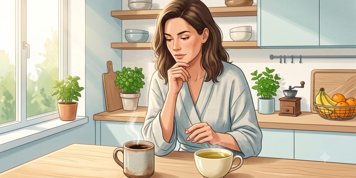 Café oferece mais estímulo, enquanto o chá verde combina menos cafeína com catequinas.