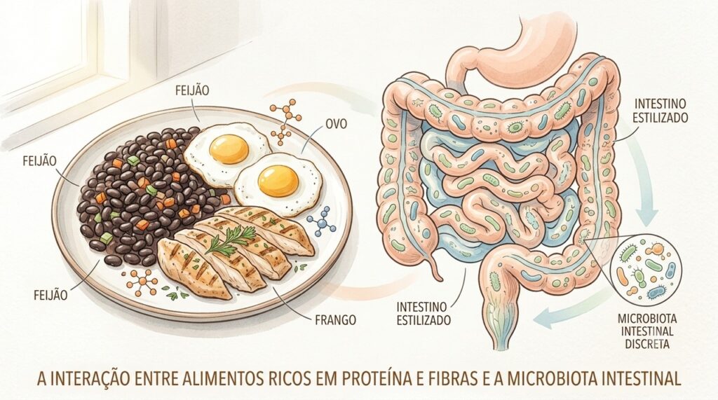 Proteínas vegetais entregam fibras que também favorecem bactérias benéficas.