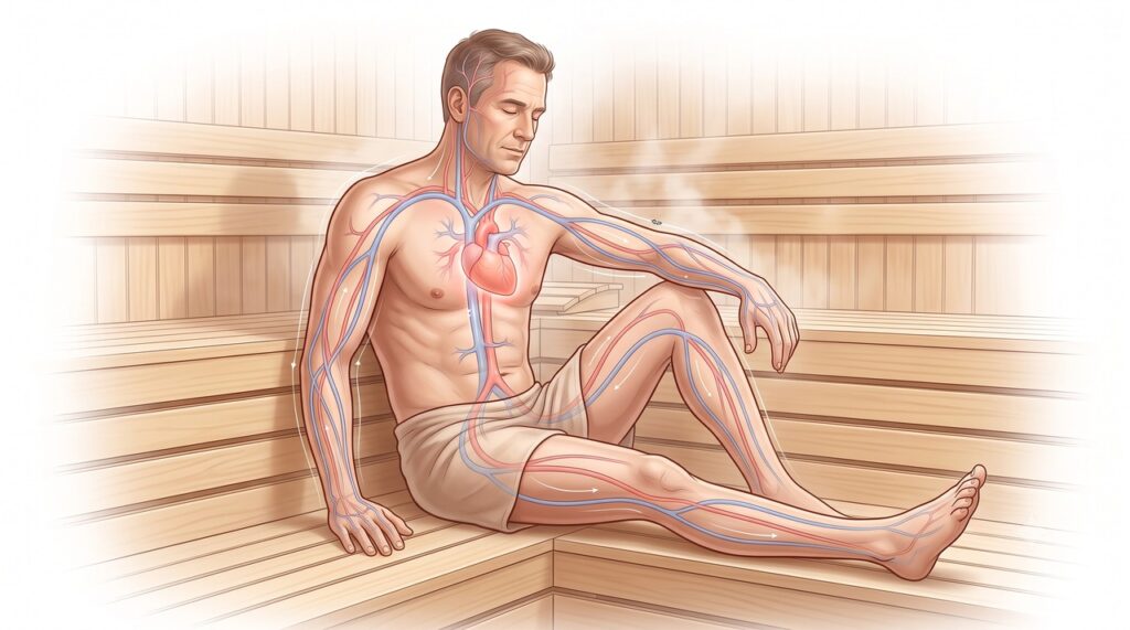 O calor da sauna provoca respostas circulatórias que estão sendo estudadas na saúde cerebral.