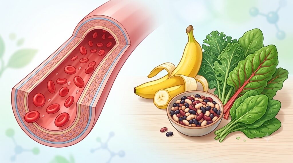 Alimentos ricos em potássio podem integrar uma dieta voltada ao controle da pressão arterial.