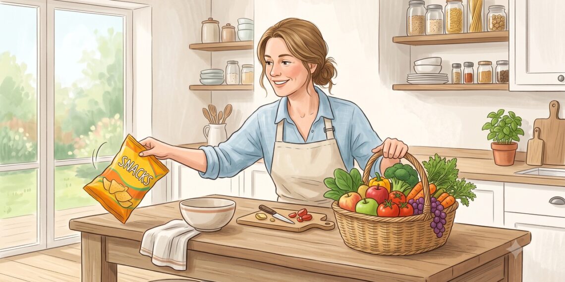 Reduzir ultraprocessados ajuda a priorizar uma alimentação mais nutritiva e protetora.