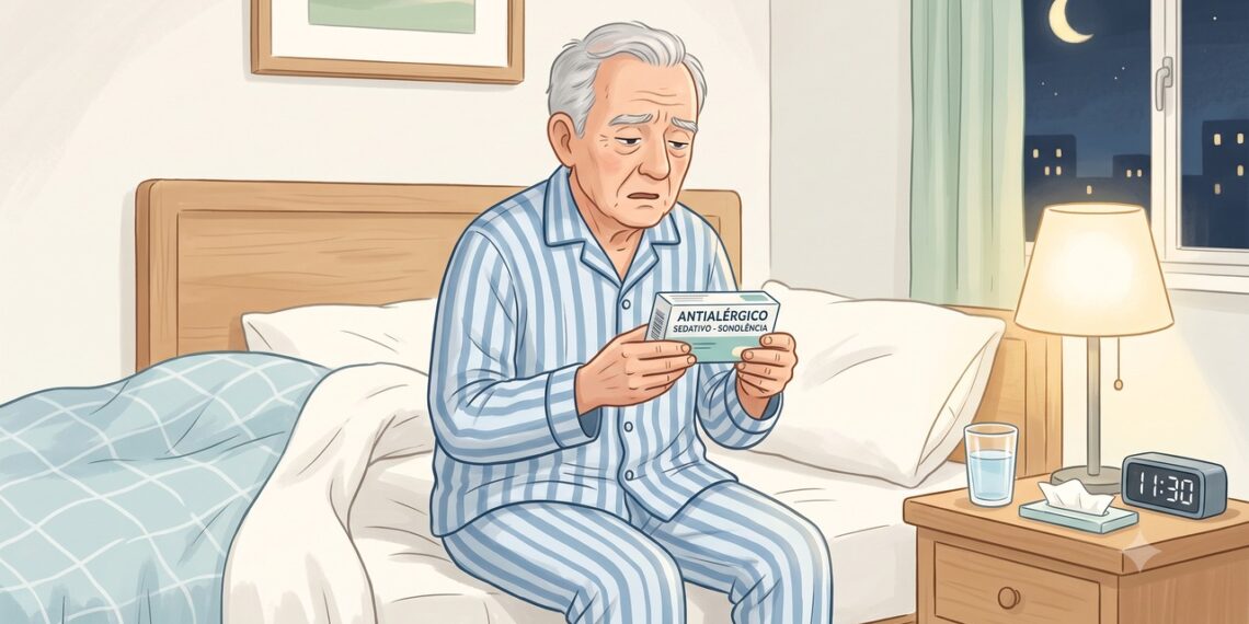 O uso frequente de antialérgicos antigos para dormir pode afetar atenção e memória.