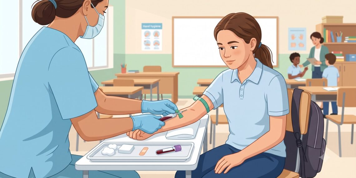 Exames em estudantes de Curitiba mediram a presença de anticorpos contra a hepatite A.