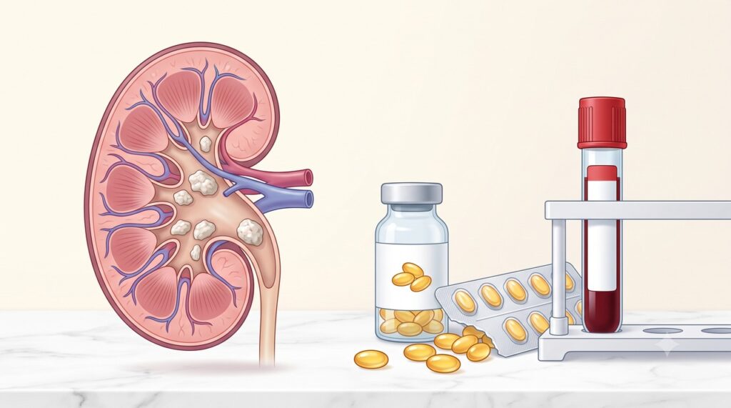 O excesso de vitamina D pode causar hipercalcemia e comprometer a função renal.