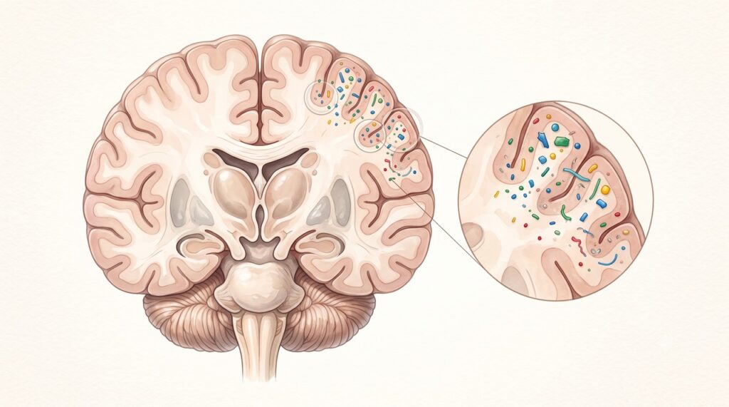 O estudo encontrou maior concentração de partículas plásticas no tecido cerebral.