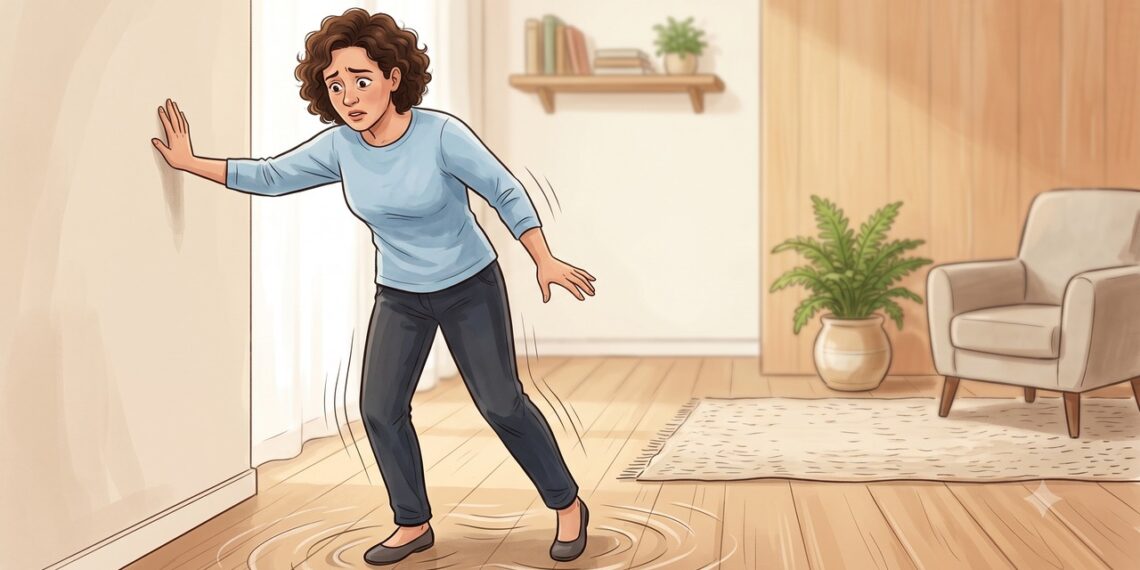 Sensação persistente de balanço ou flutuação pode indicar tontura postural-perceptual persistente.