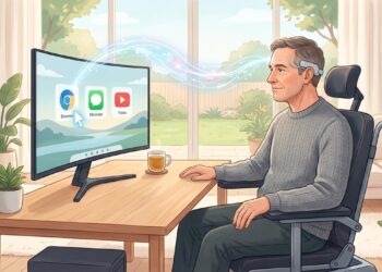 O chip cerebral transforma sinais ligados à intenção de movimento em comandos digitais.