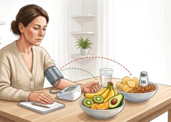 O equilíbrio entre sódio e potássio pode influenciar o controle da pressão arterial.