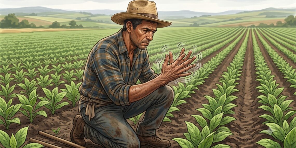 Estudos brasileiros associam a exposição frequente a agrotóxicos à maior ocorrência de Parkinson no campo.
