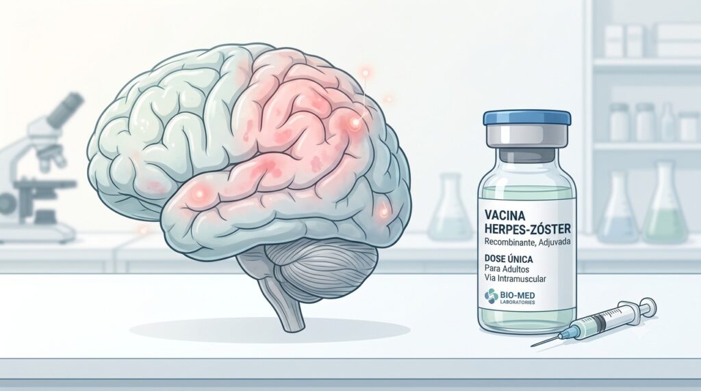Pesquisadores investigam se a prevenção do herpes-zóster pode influenciar processos ligados ao envelhecimento cerebral.