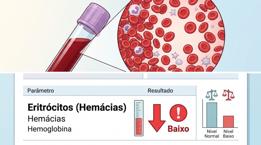 Hemograma, ferritina e saturação da transferrina ajudam a confirmar a deficiência de ferro.